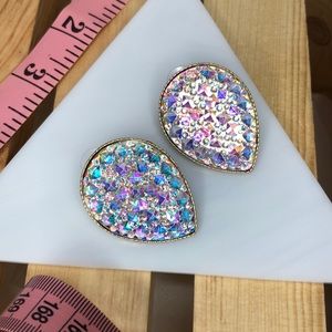 Multicolored tear drop earrings